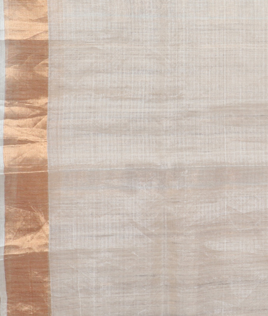 Off-White Silk Kota Embroidery Saree T2887183