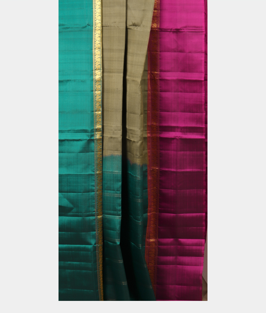 Grey Soft Silk Saree T3181112