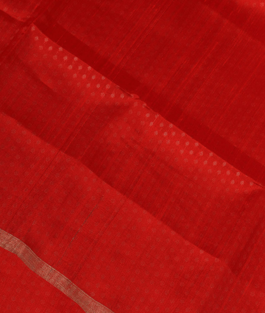 Red Woven Raw Silk Saree T318617-image