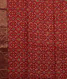 Red Printed Raw Silk Saree T3213363