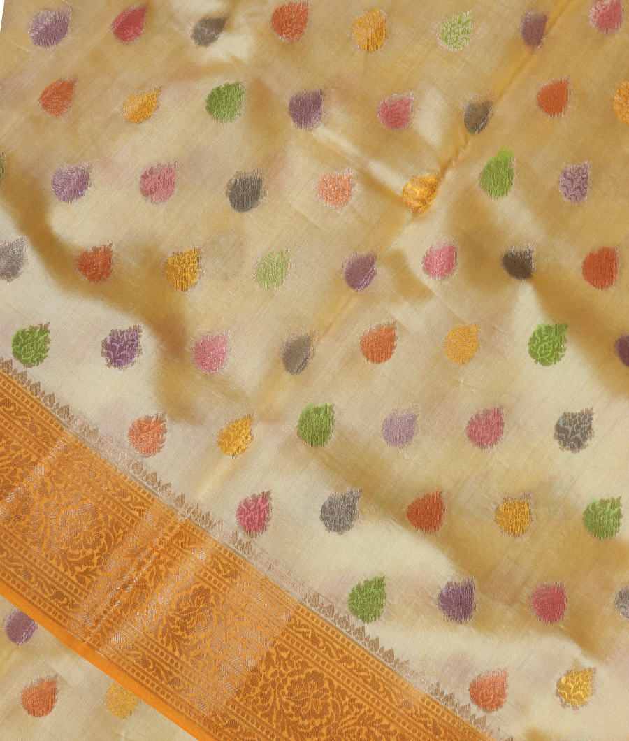 Light Yellow Chaniya Silk Saree T280901-image