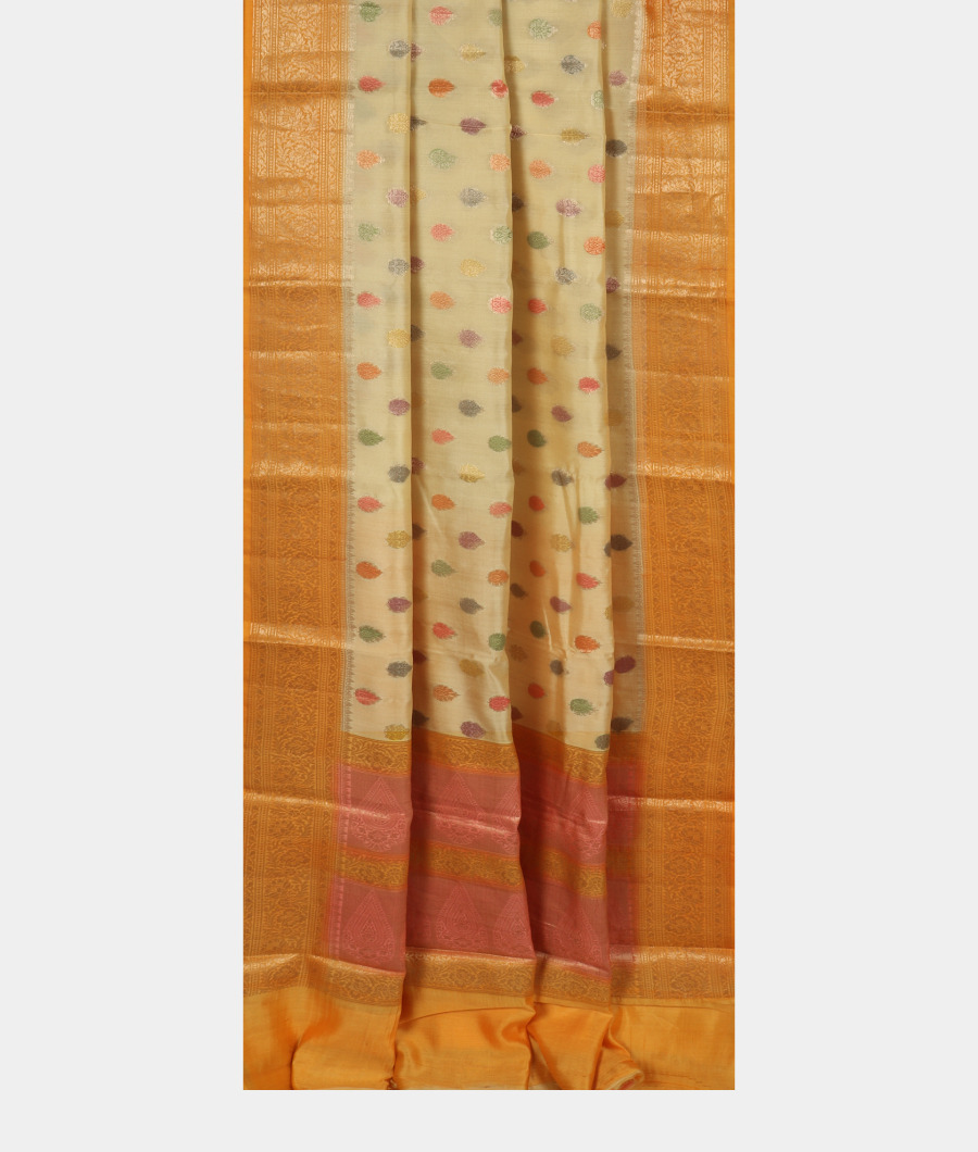 Light Yellow Chaniya Silk Saree T2809012