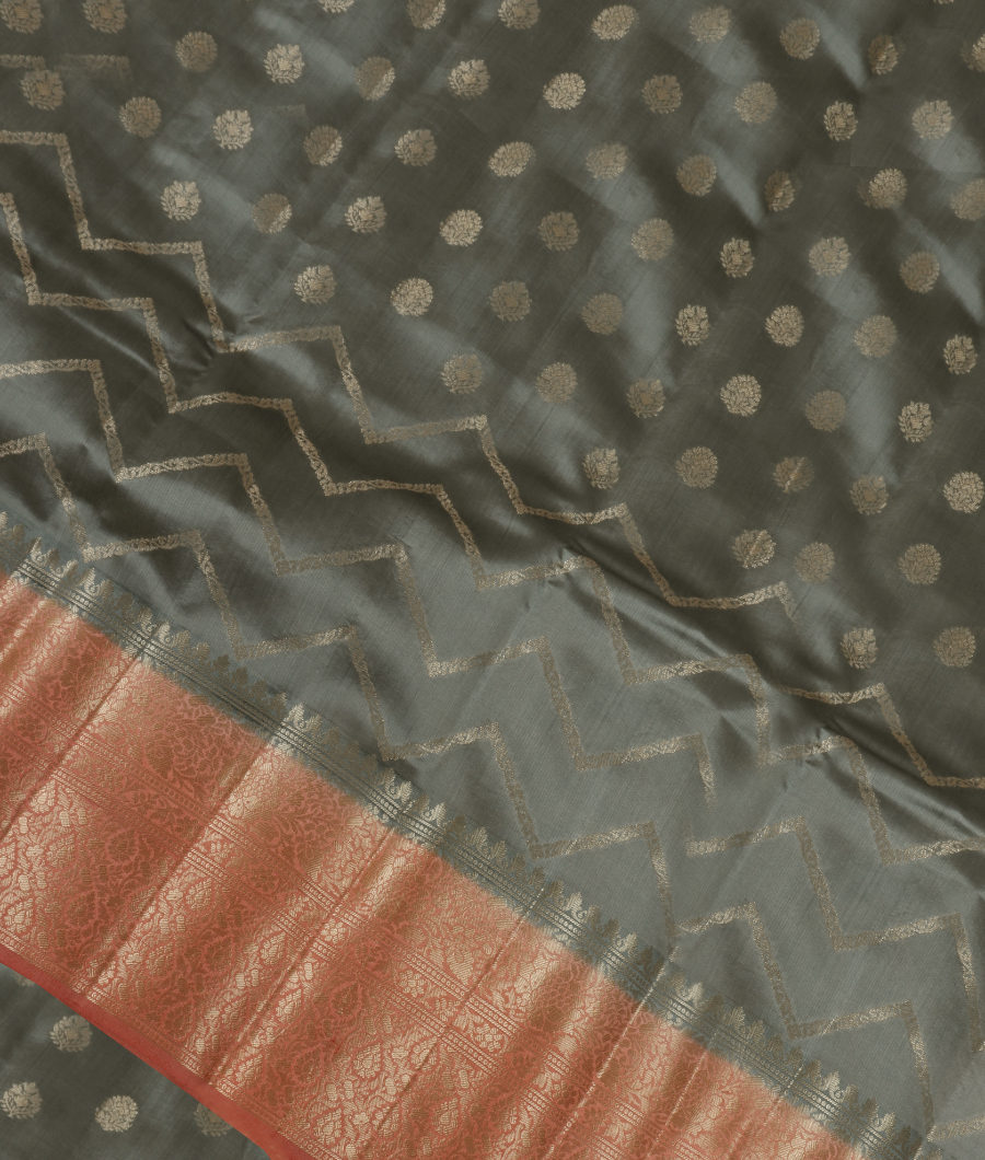 Grey Chaniya Silk Saree T322963-image
