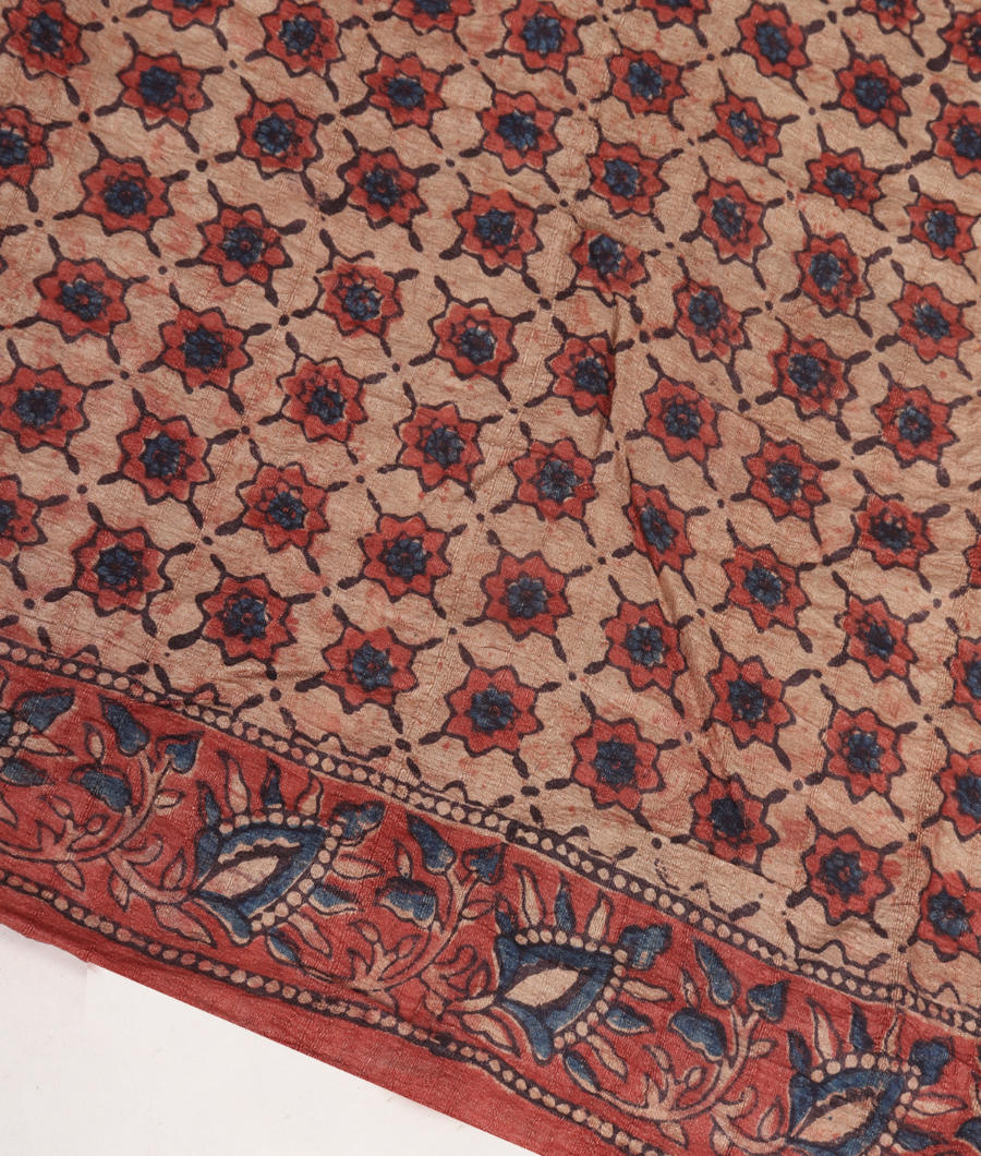Blue Bandhani Tussar Saree T3227763