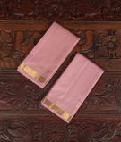 Pink Handwoven Kanjivaram Silk Dhoti and Vastharam T3212411