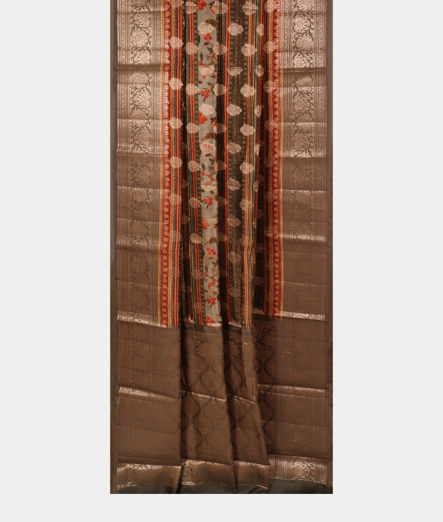 Grey Chaniya Silk Saree T2930732