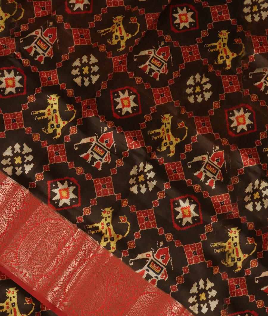 Brown Chaniya Silk Saree T297345-image