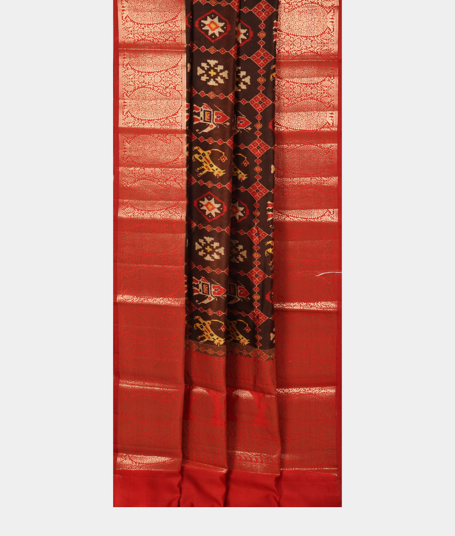 Brown Chaniya Silk Saree T2973452