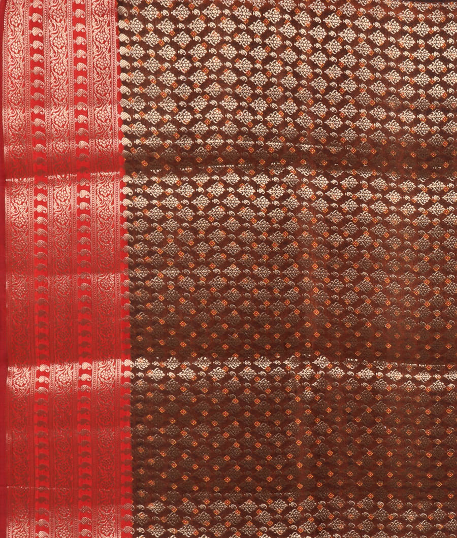 Brown Chaniya Silk Saree T2973453