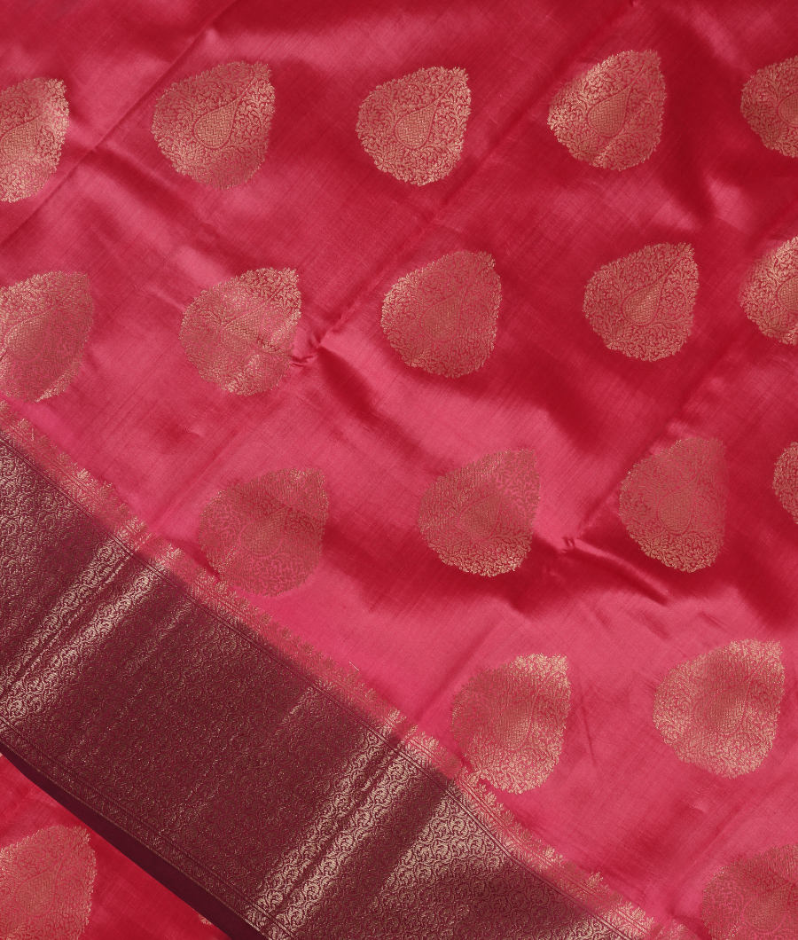 Pink Chaniya Silk Saree T315842-image