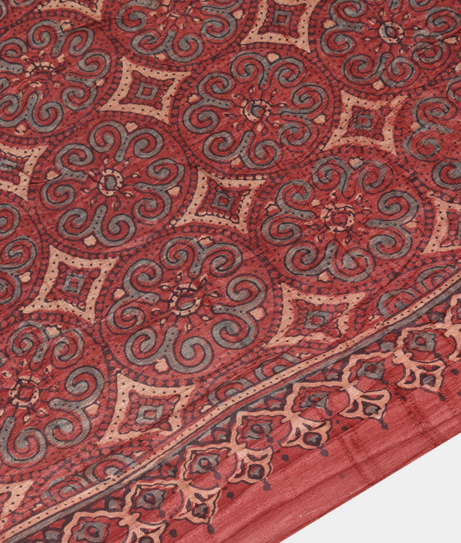 Blue Bandhani Tussar Saree T3227743