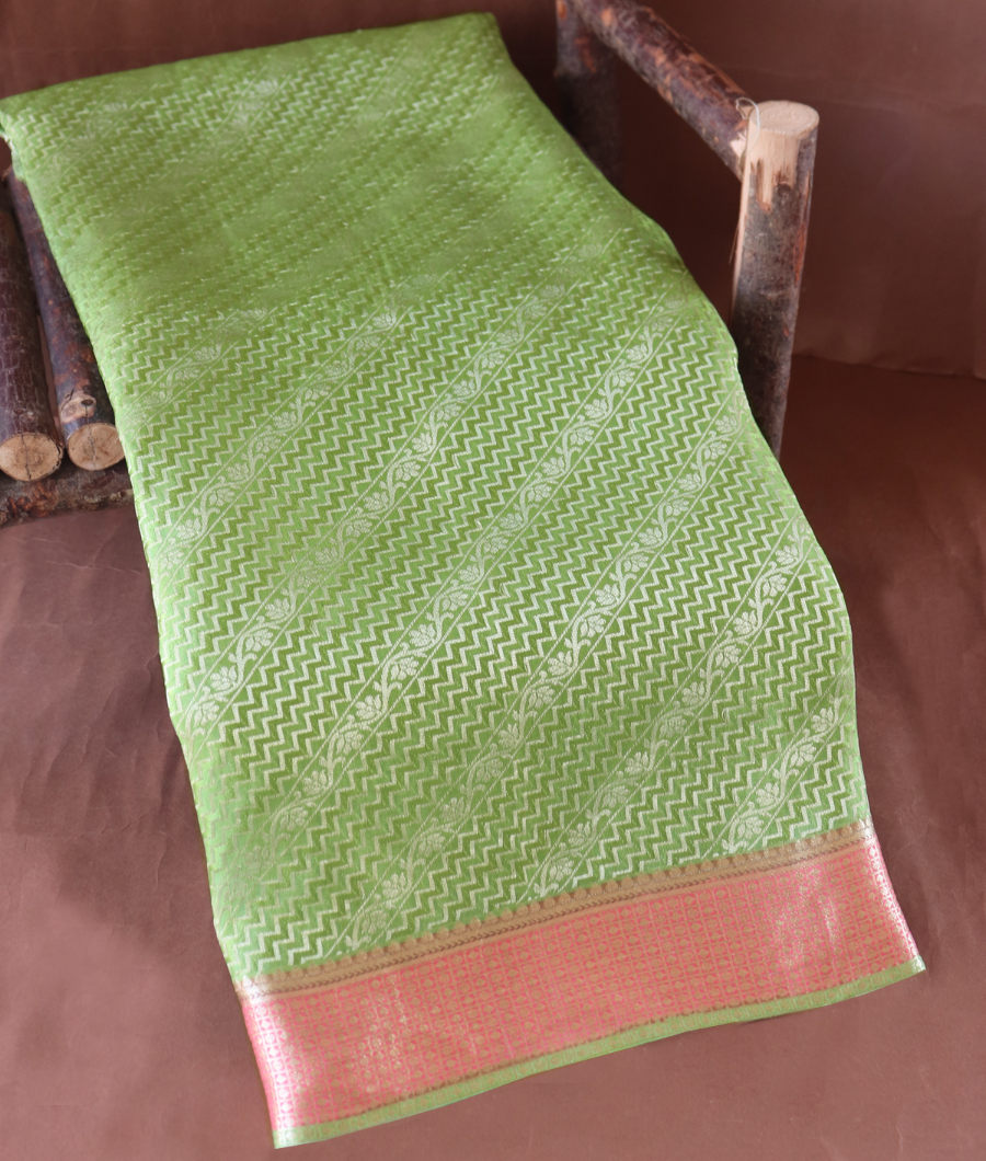Green Mysore Crepe Silk Saree T322764-image