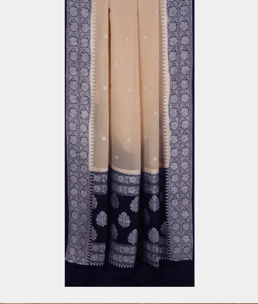 Beige Georgette Silk Saree T2336062