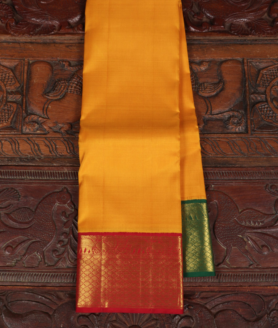 Yellow Handwoven Kanjivaram Silk Saree T313955-image