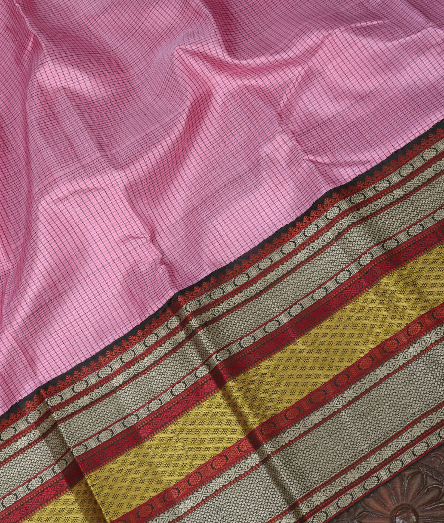 Lavender Pink Handwoven Kanjivaram Silk Saree T3123514