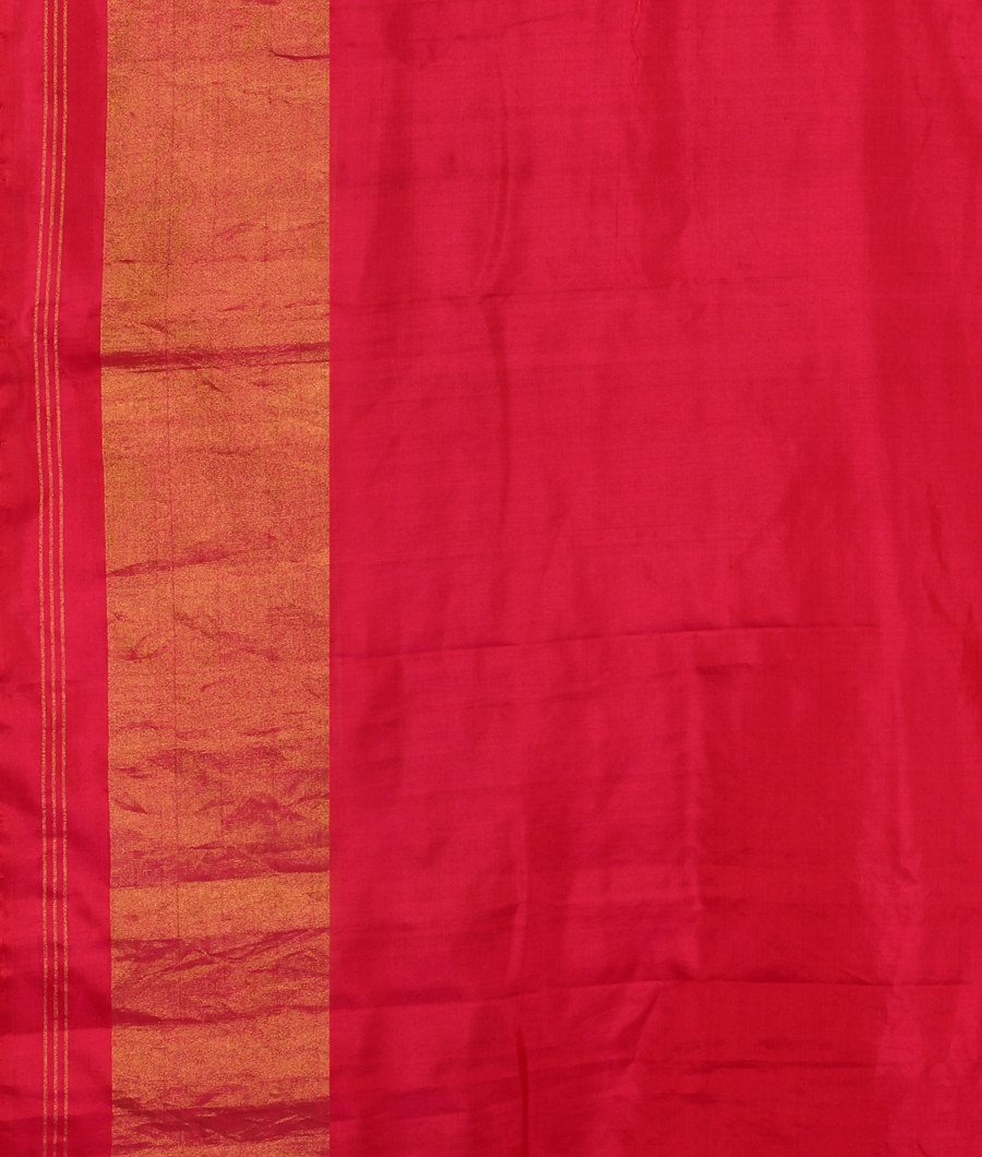 Dark Peach Bandhani Patola Silk Saree T3025223