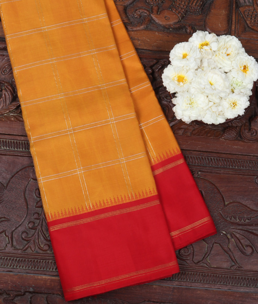Yellow Handwoven Kanjivaram Silk Saree T273851-image