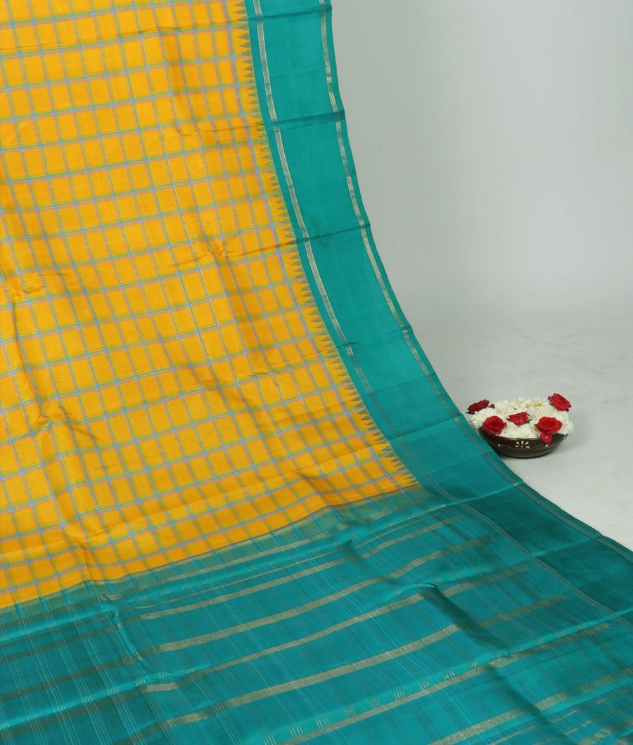 Yellow Handwoven Kanjivaram Silk Saree T3210772