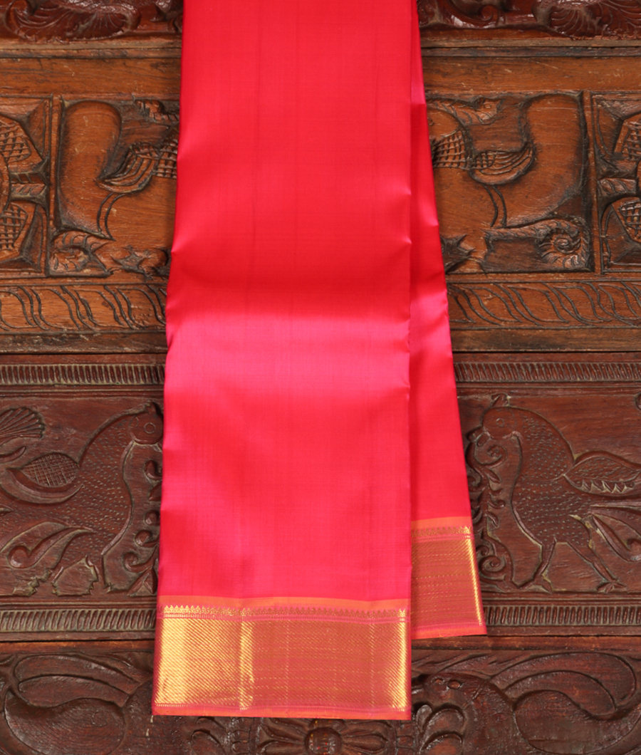 Pinkish Orange Handwoven Kanjivaram Silk Saree T224824-image