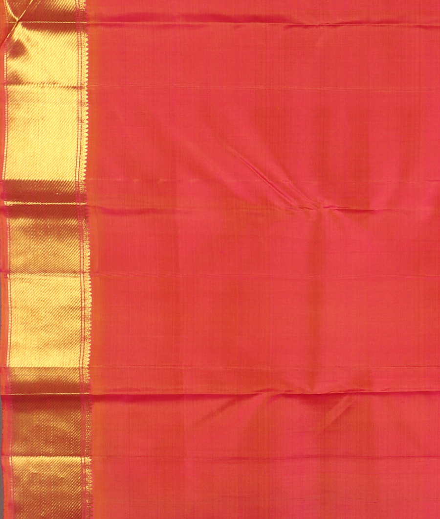 Pinkish Orange Handwoven Kanjivaram Silk Saree T2248243