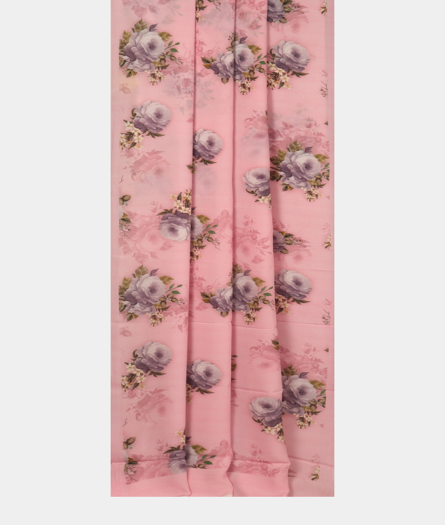 Light Pink Georgette Silk Saree T3224442