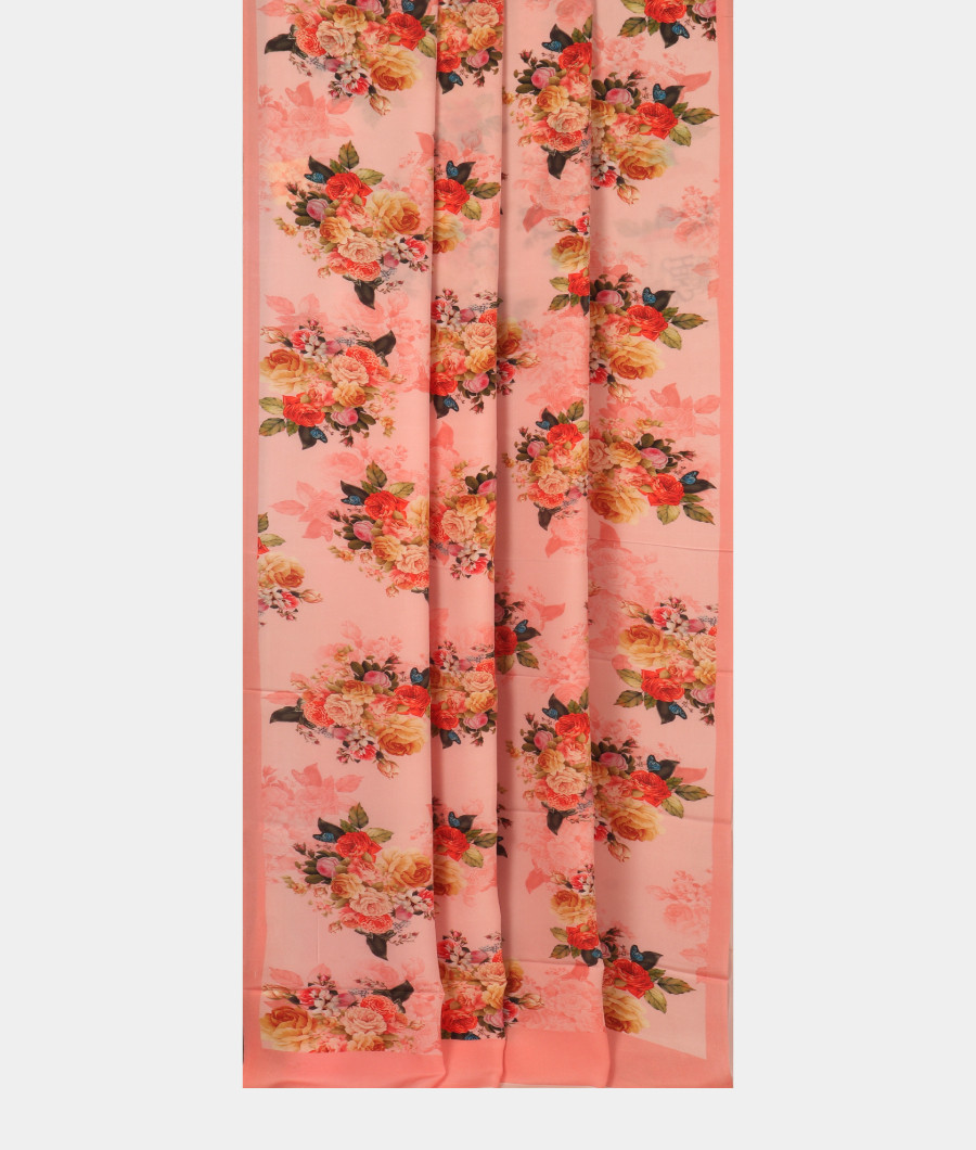 Pink Georgette Silk Saree T2857112