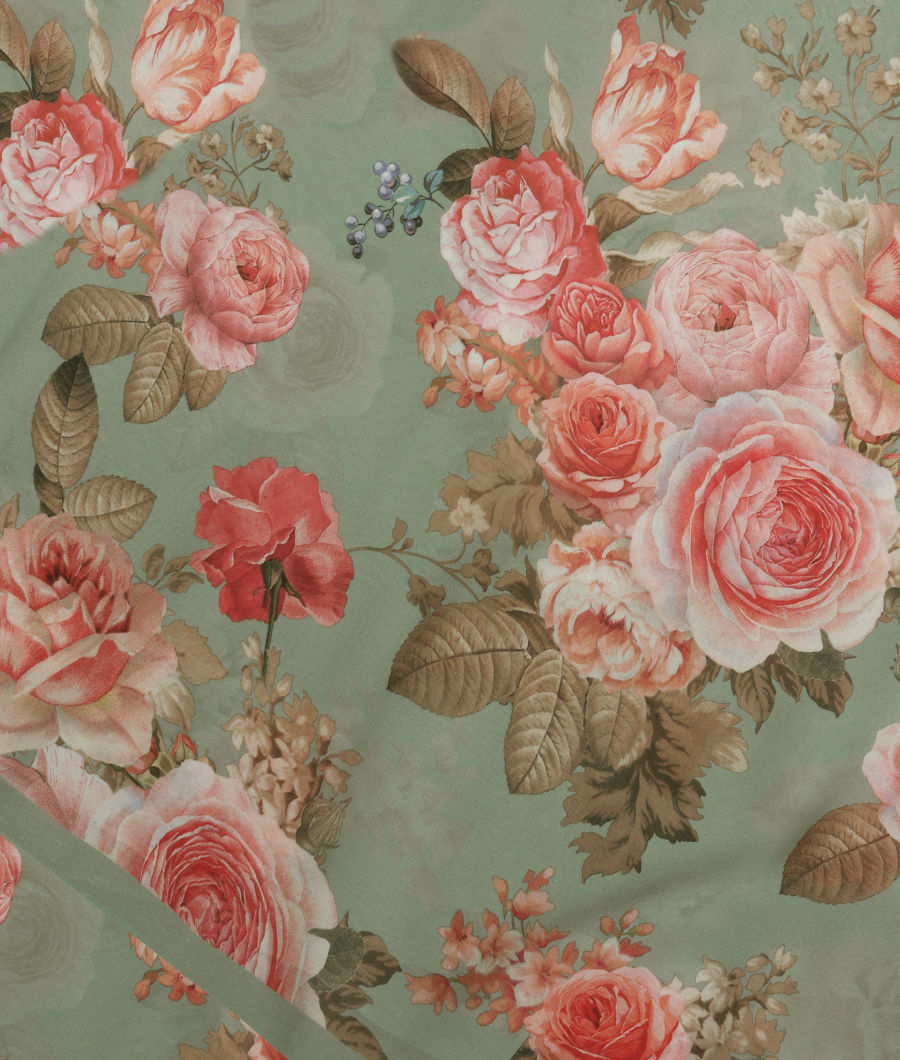 Green Georgette Silk Saree T300411-image