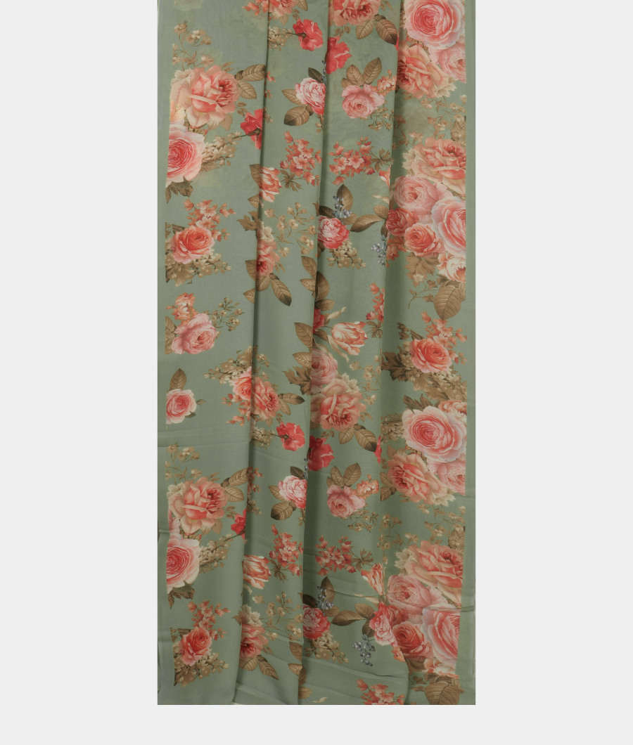 Green Georgette Silk Saree T3004112