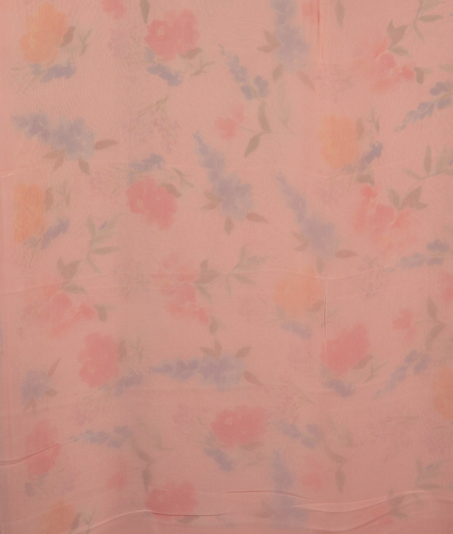 Light Peach Georgette Silk Saree T3004233