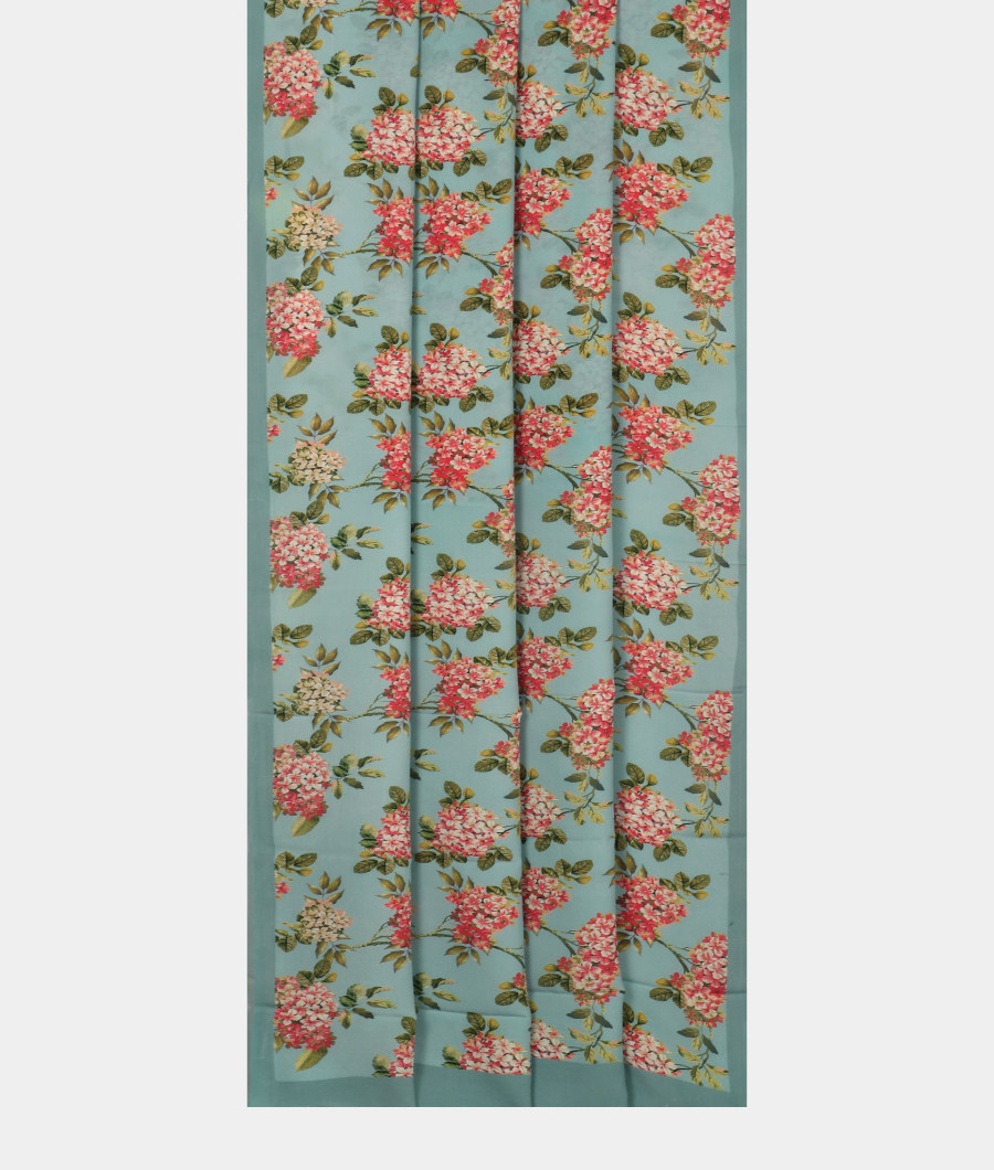 Blue Georgette Silk Saree T3224352