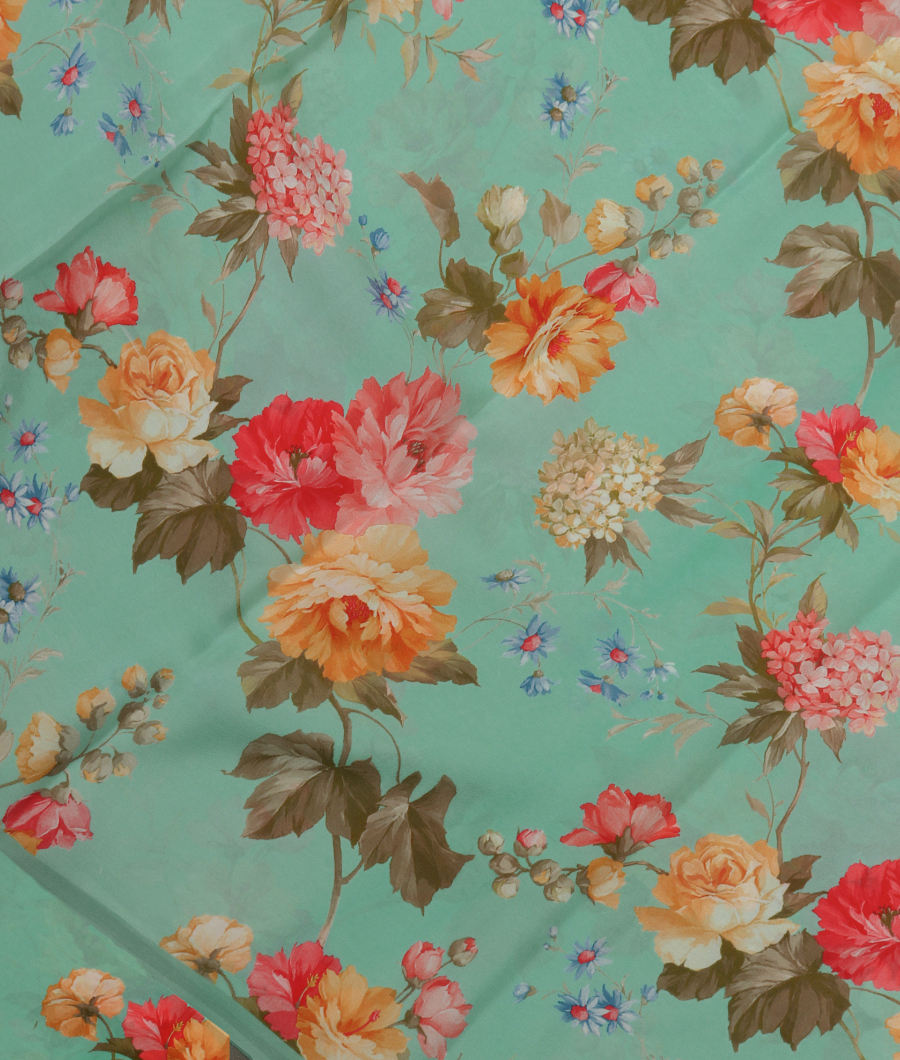 Blue Georgette Silk Saree T297013-image