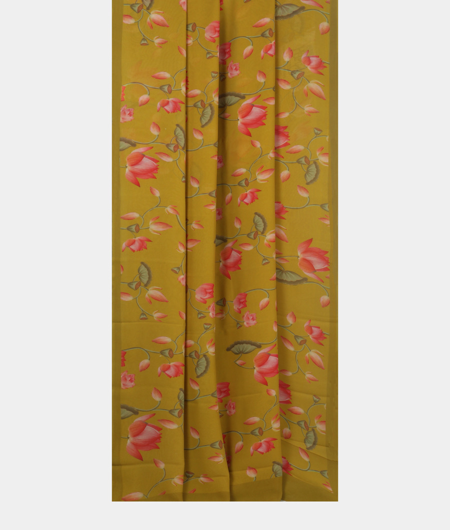 Green Georgette Silk Saree T3003972