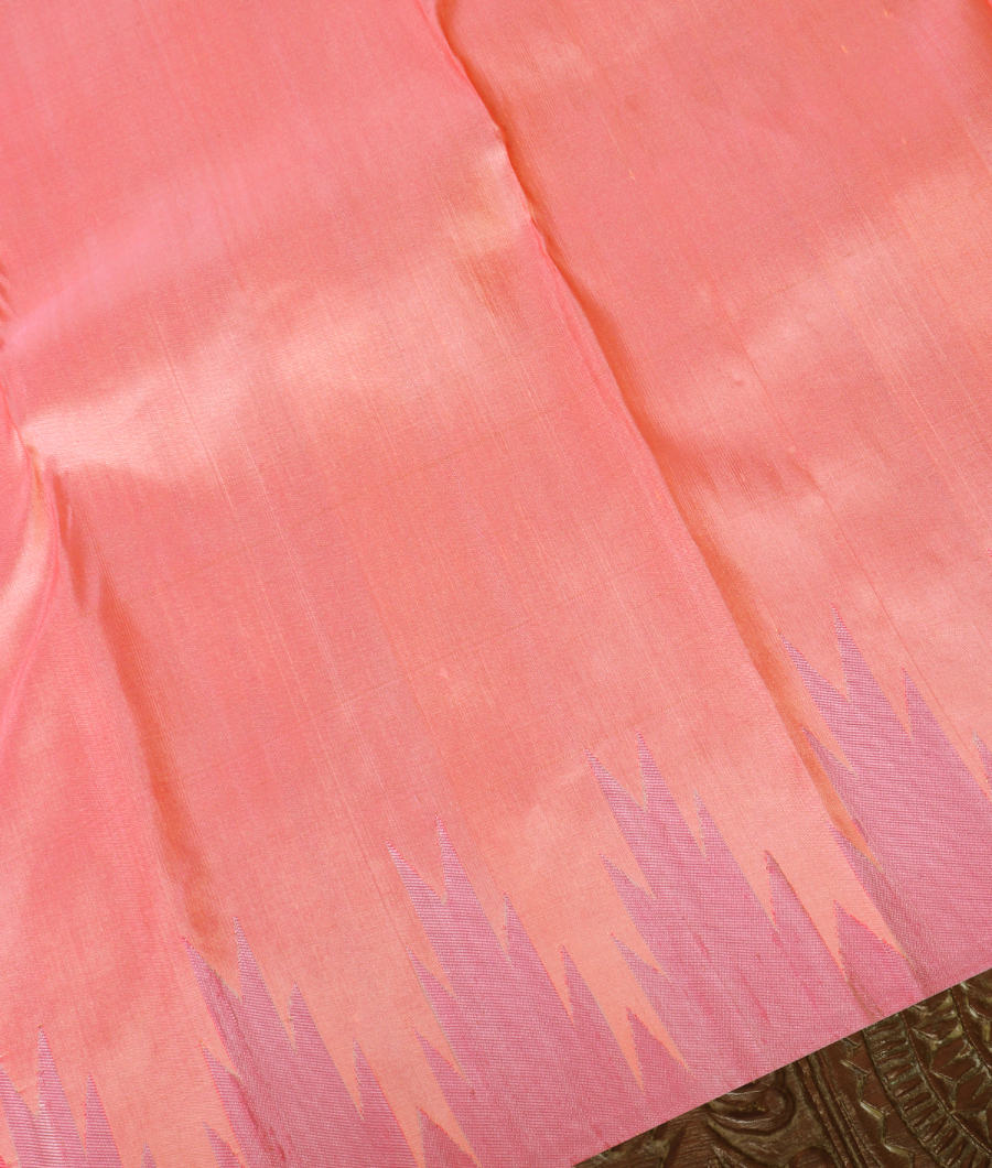 Peach Handwoven Kanjivaram Silk Saree T3042873