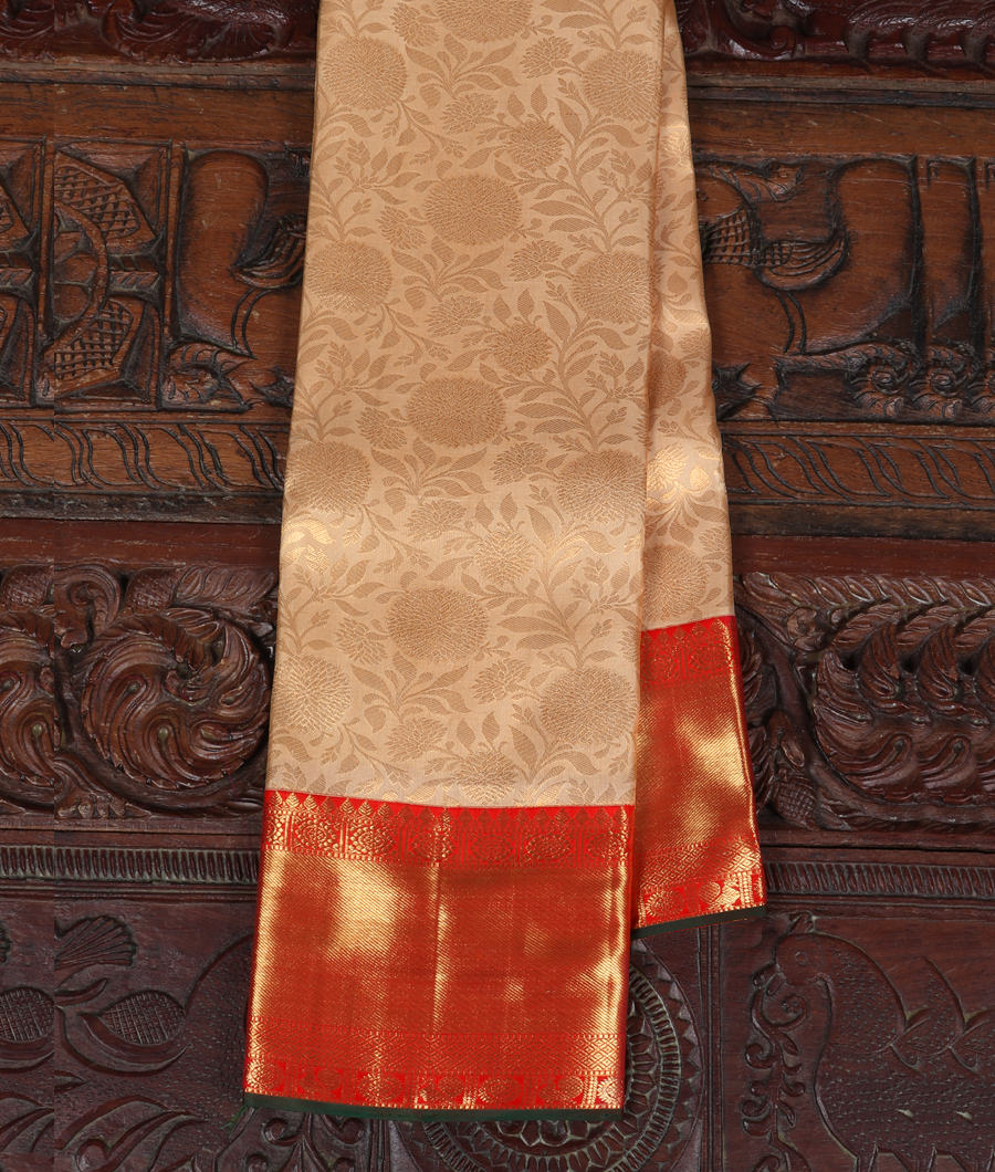 Cream Handwoven Kanjivaram Silk Saree T305281-image