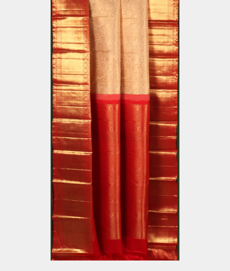 Cream Handwoven Kanjivaram Silk Saree T3052812