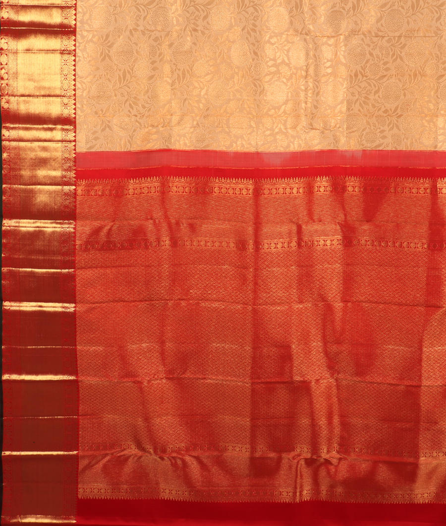 Cream Handwoven Kanjivaram Silk Saree T3052814