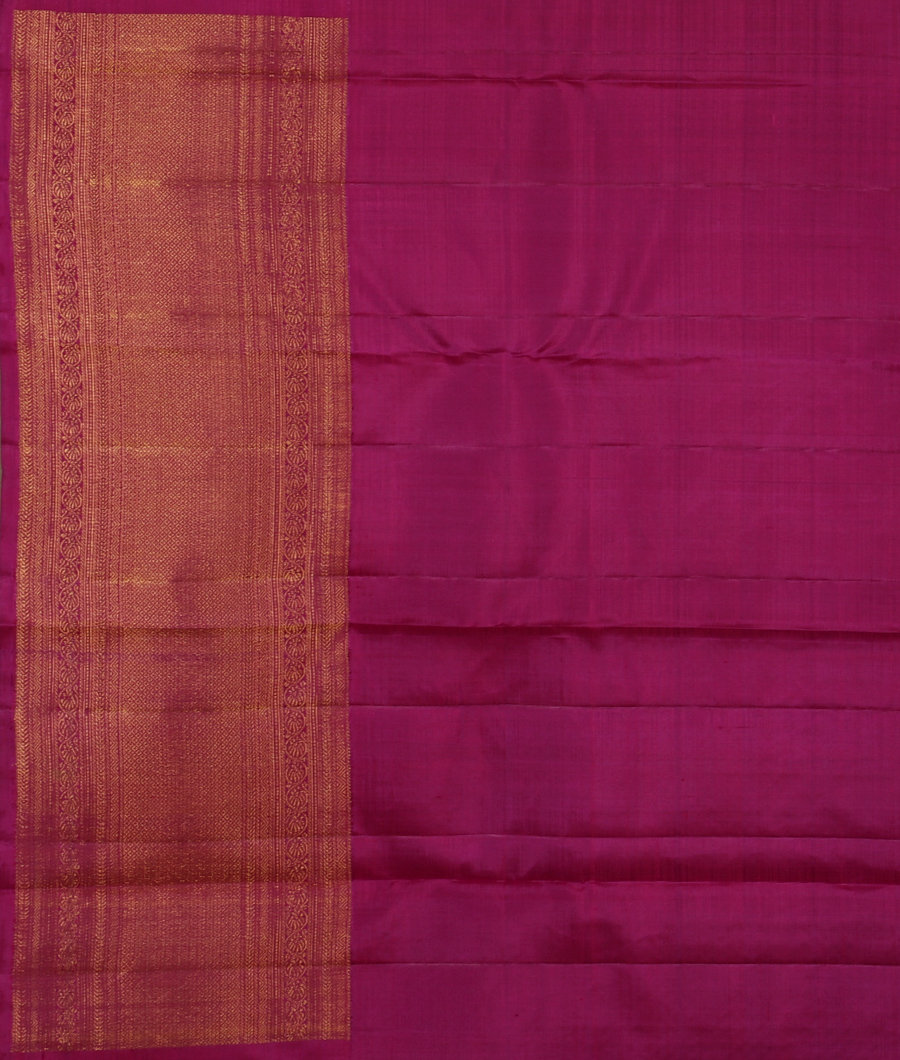 Bluish Green Handwoven Kanjivaram Silk Saree T2959113