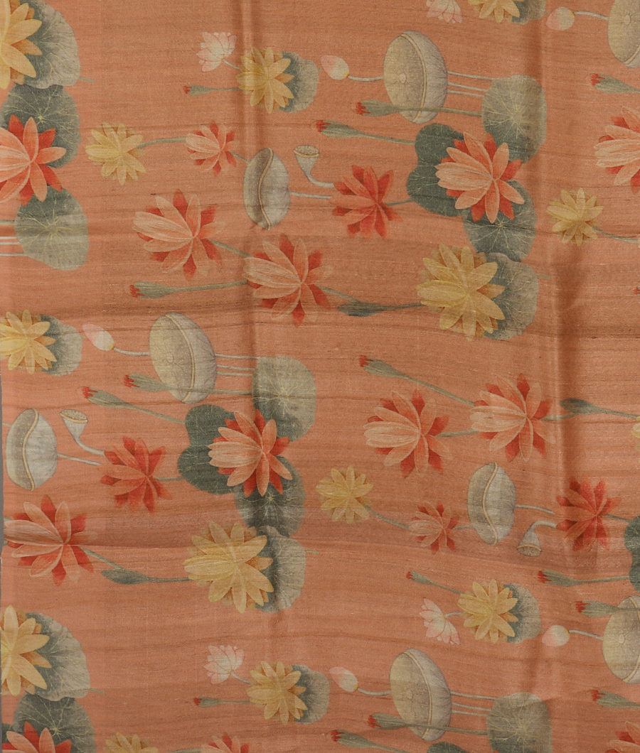 Pinkish Beige Banaras Tussar Georgette Saree T3214103