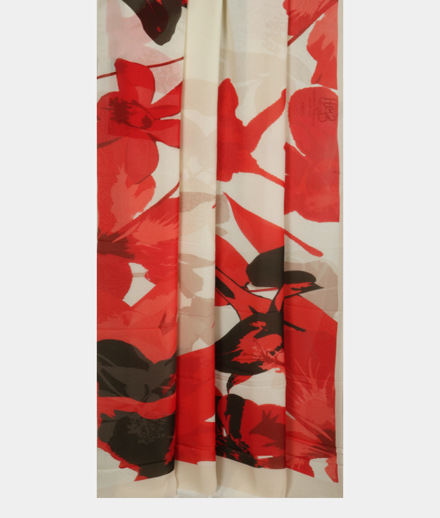 Off-White Georgette Silk Saree T3248862