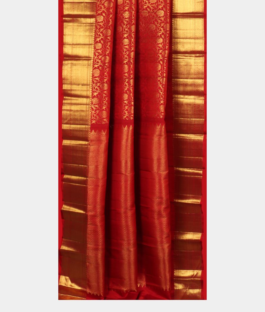 Red Handwoven Kanjivaram Silk Saree T3100742