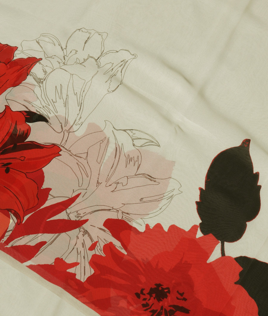 Off - White Georgette Silk Saree T324876-image
