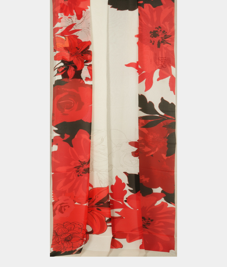 Off - White Georgette Silk Saree T3248762