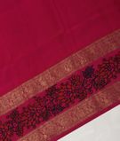 Pink Handpainted Kalamkari Kanjivaram Silk Saree T2494833