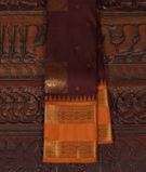 Brownish Purple Handwoven Kanjivaram Silk Saree T1863371