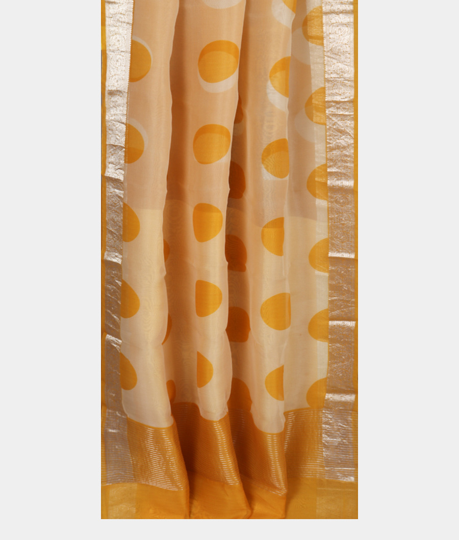 Off-White Kora Organza Printed Saree T3260612