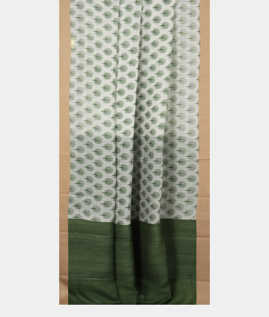 White Kota Cotton Saree T3262082