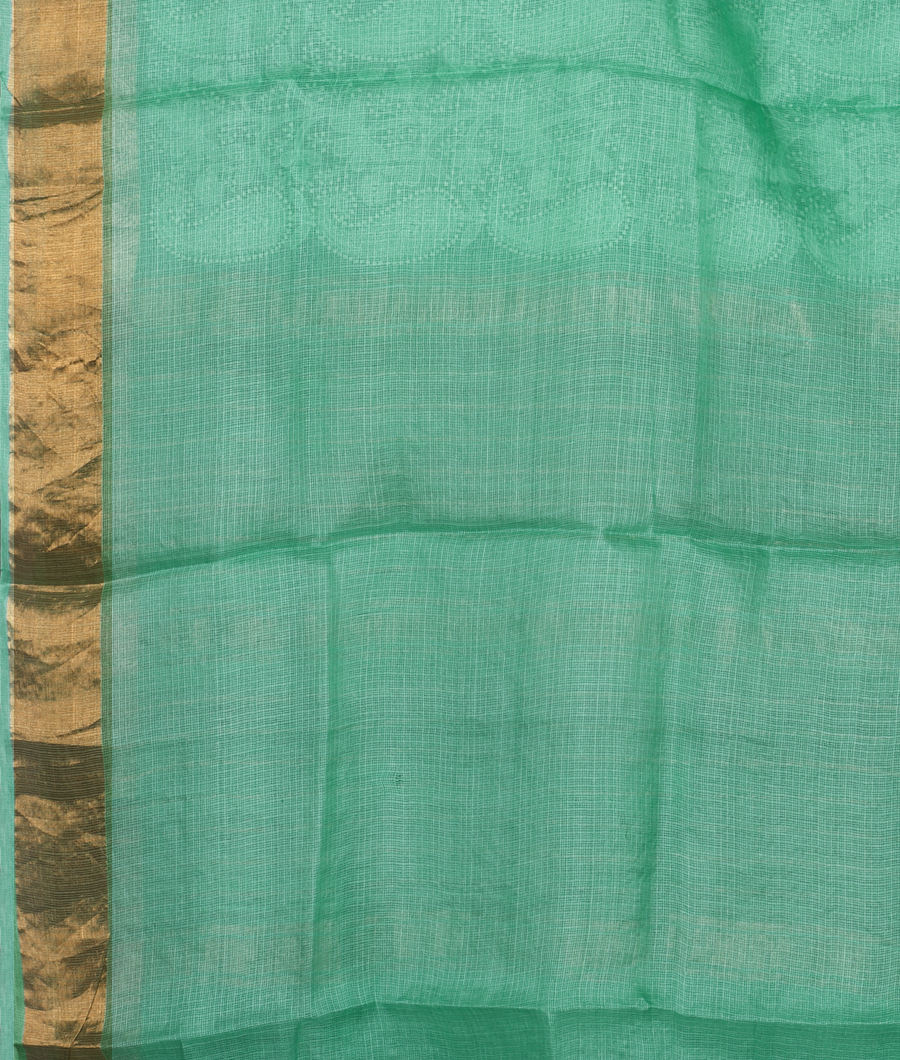 Green Silk Kota Embroidery Saree T3260893