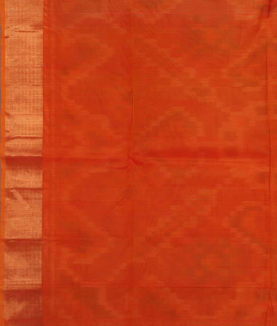 White Pochampalli Silk Cotton Saree T3265903