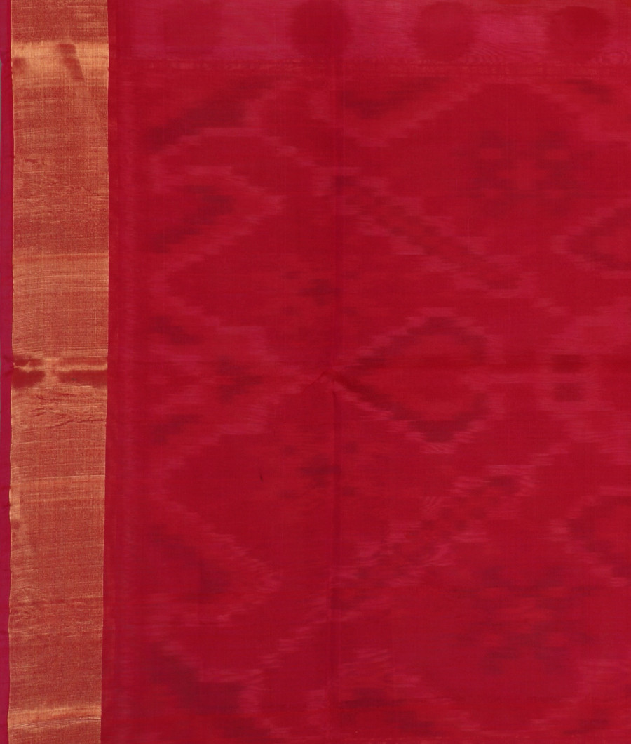 Off-White Pochampalli Silk Cotton Saree T3265953