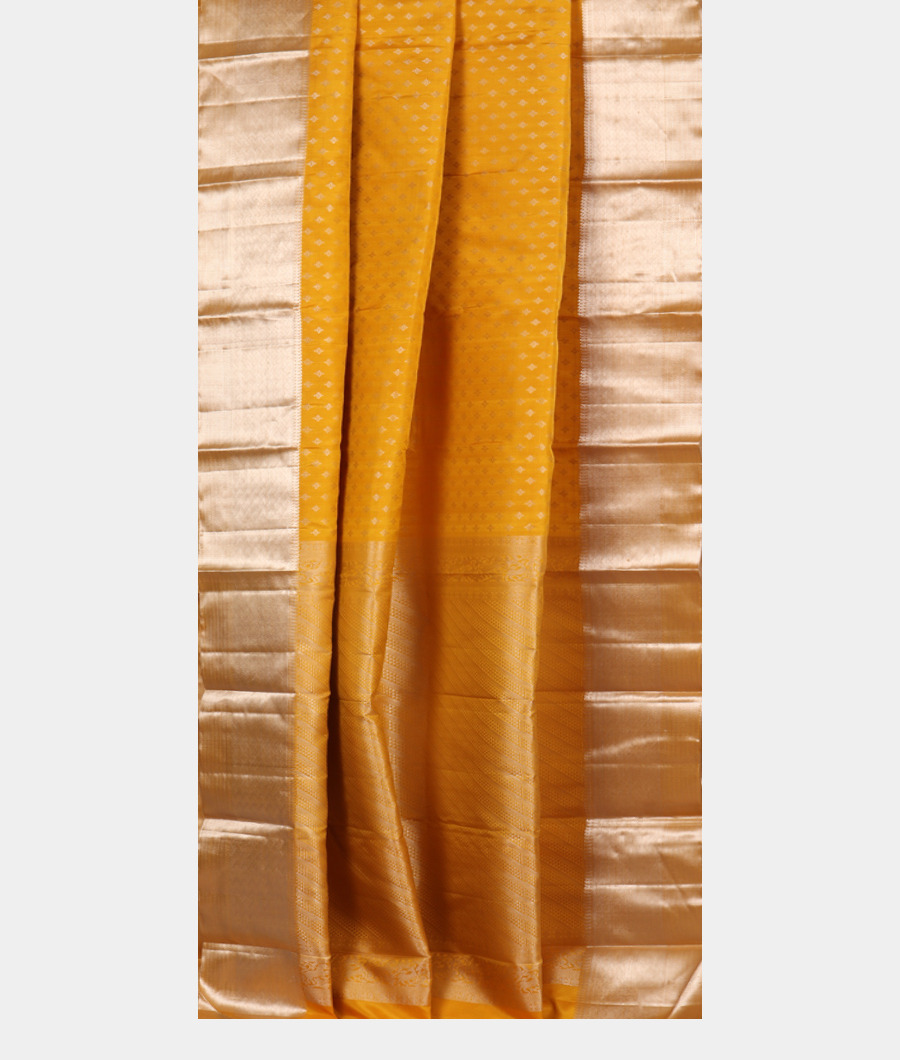 Yellow Handwoven Kanjivaram Silk Saree T3264952